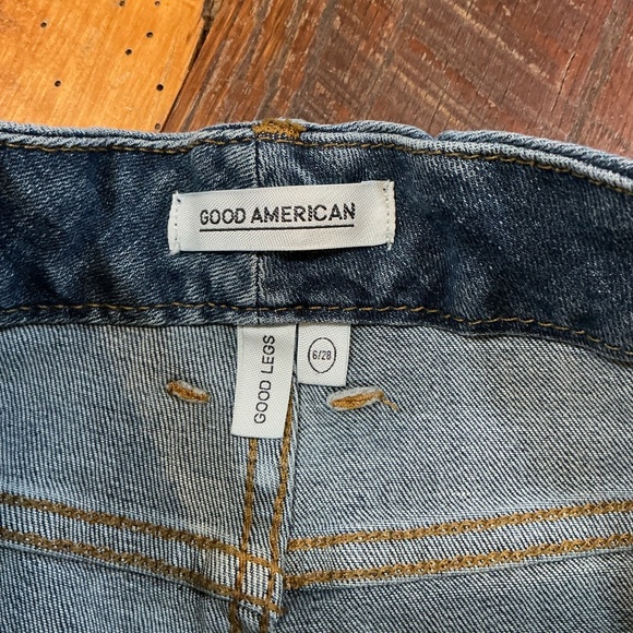 Good American Good Legs Distressed Skinny Jeans Women’s Size 6 / 28 Blue625 - Picture 6 of 8